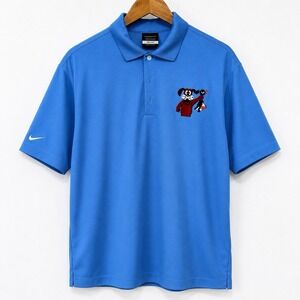 Nike Dri-FIT Duck Hunt Embroidered Golf Polo Shirt Blue Size Large